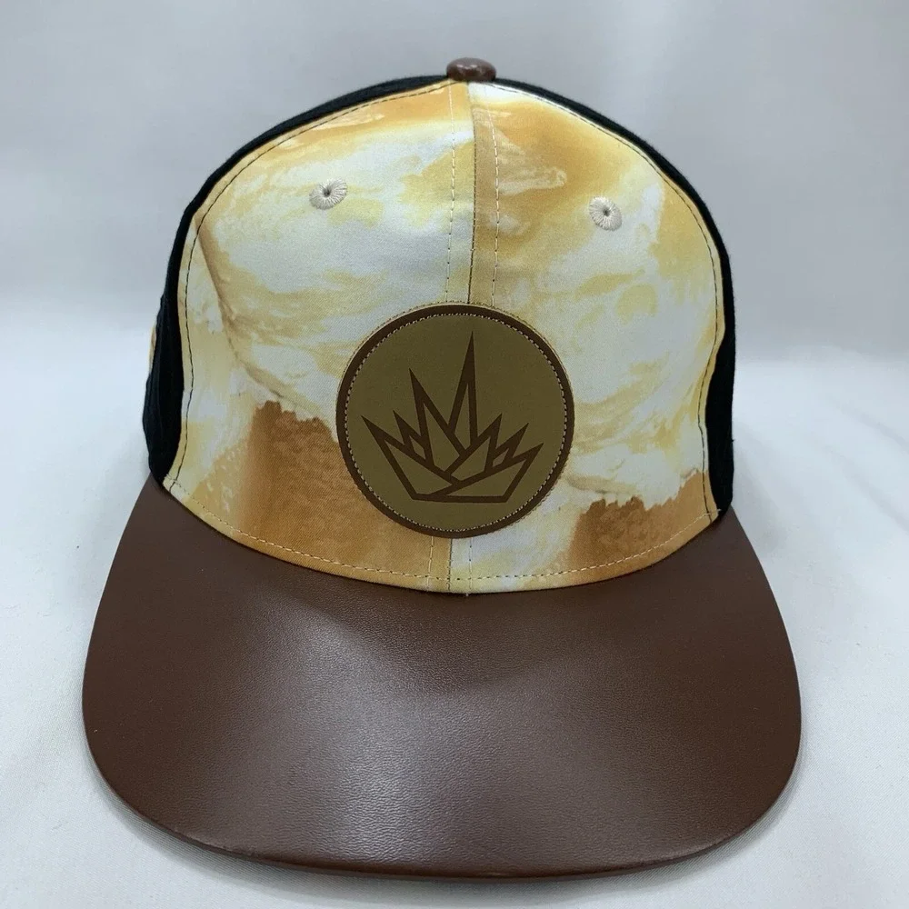 EVOK Cannabis Hat Adjustable Snapback OSFM Oak and Marble Baseball Cap